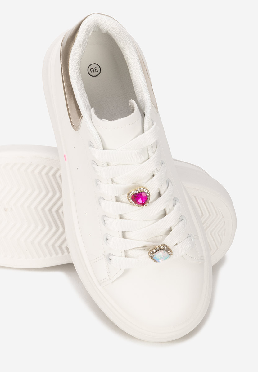 Sneakers con plateau Delaina V3 bianchi