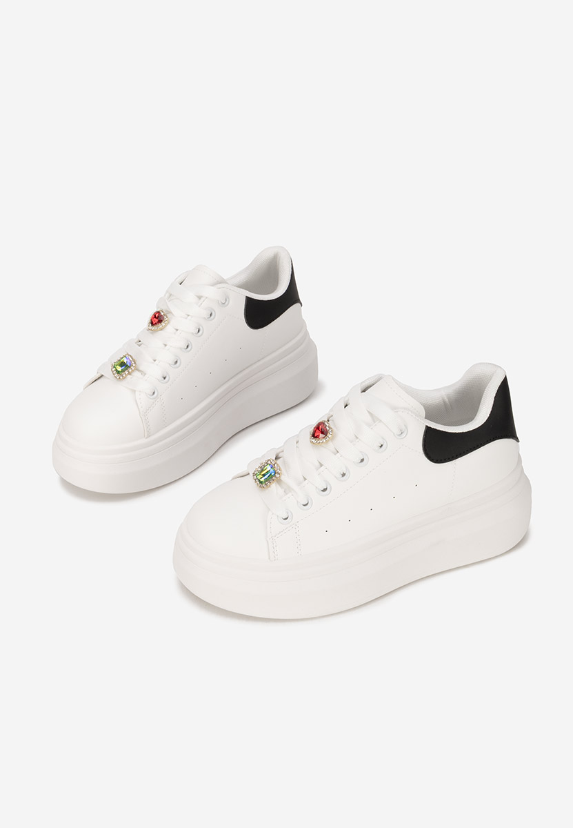 Sneakers con plateau Delaina V4 bianchi
