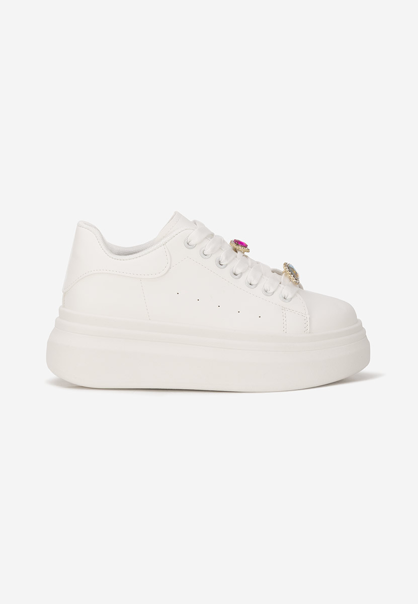 Sneakers con plateau Delaina bianchi