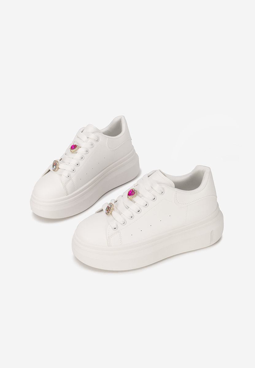 Sneakers con plateau Delaina bianchi