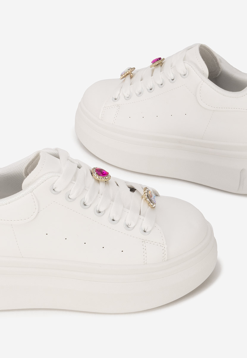 Sneakers con plateau Delaina bianchi