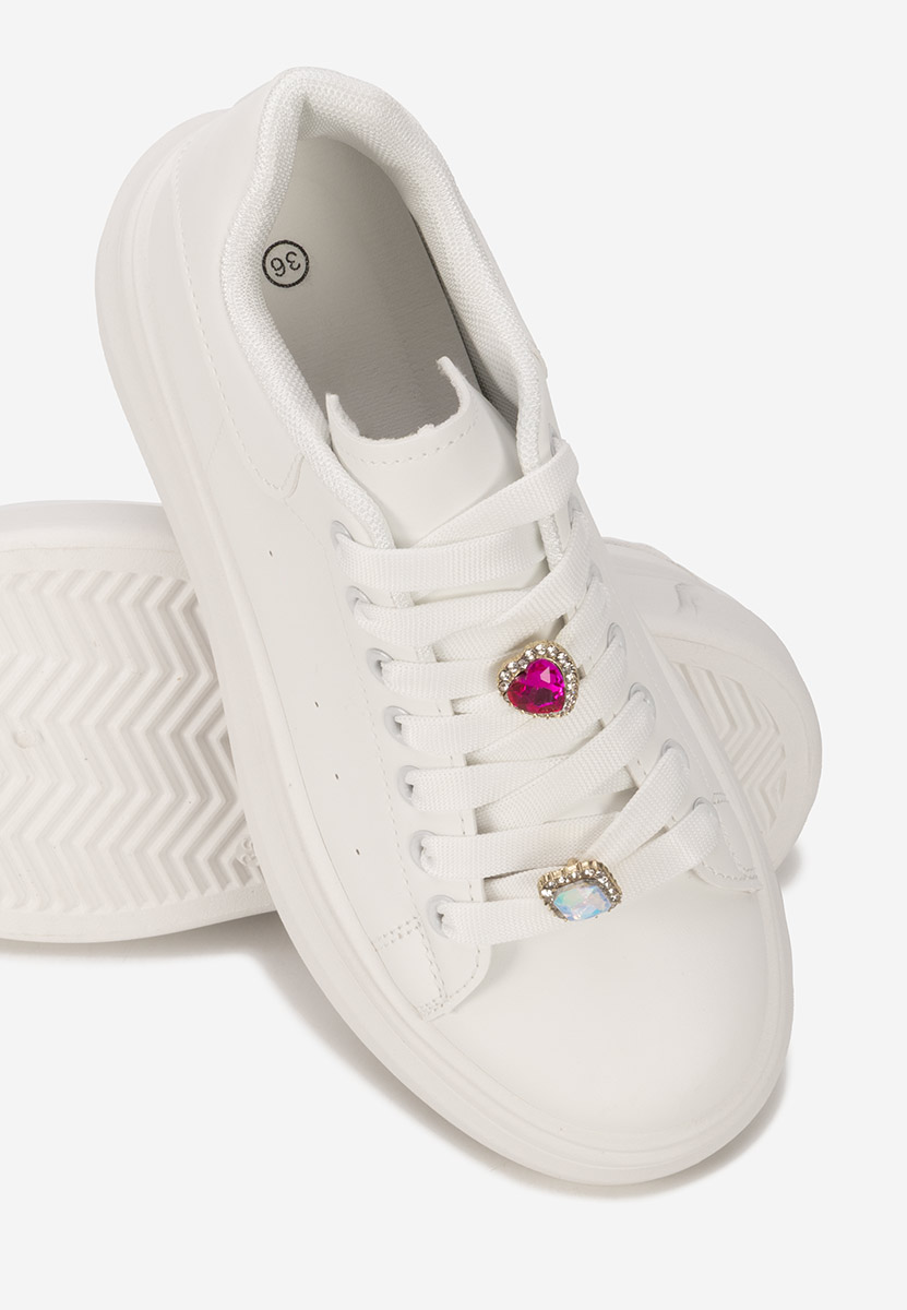 Sneakers con plateau Delaina bianchi