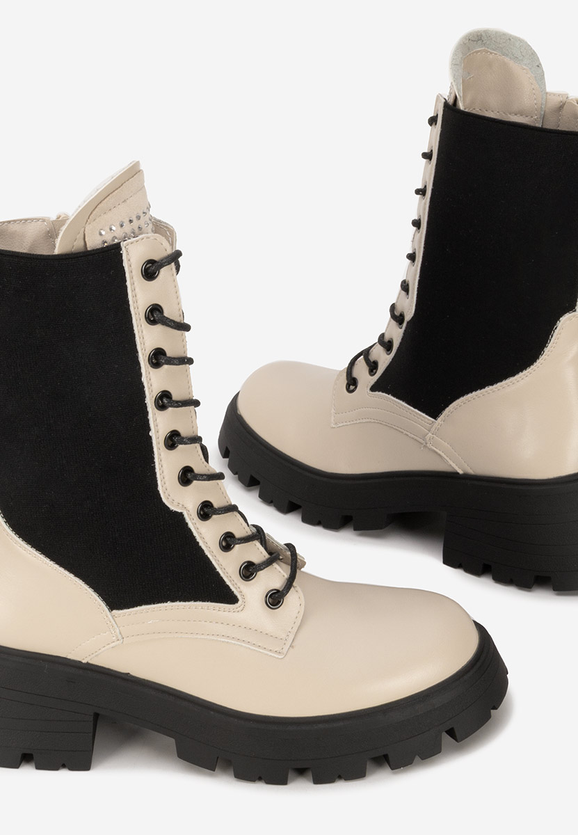 Stivali alti da donna Izniella beige
