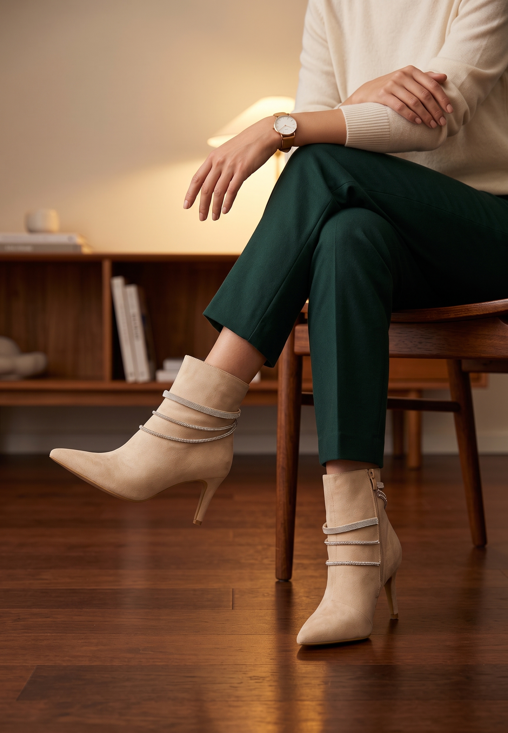 Tronchetti eleganti Lorreta beige