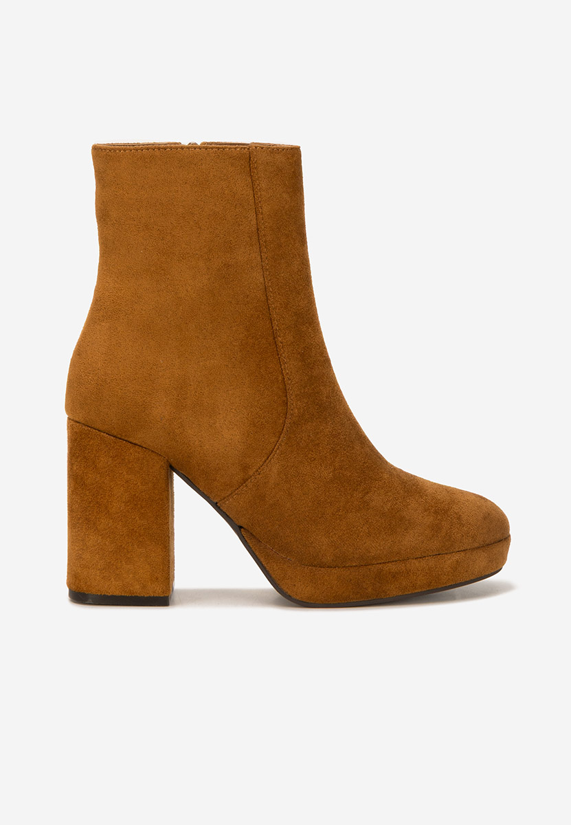 Tronchetti con tacco largo Sylvana camel