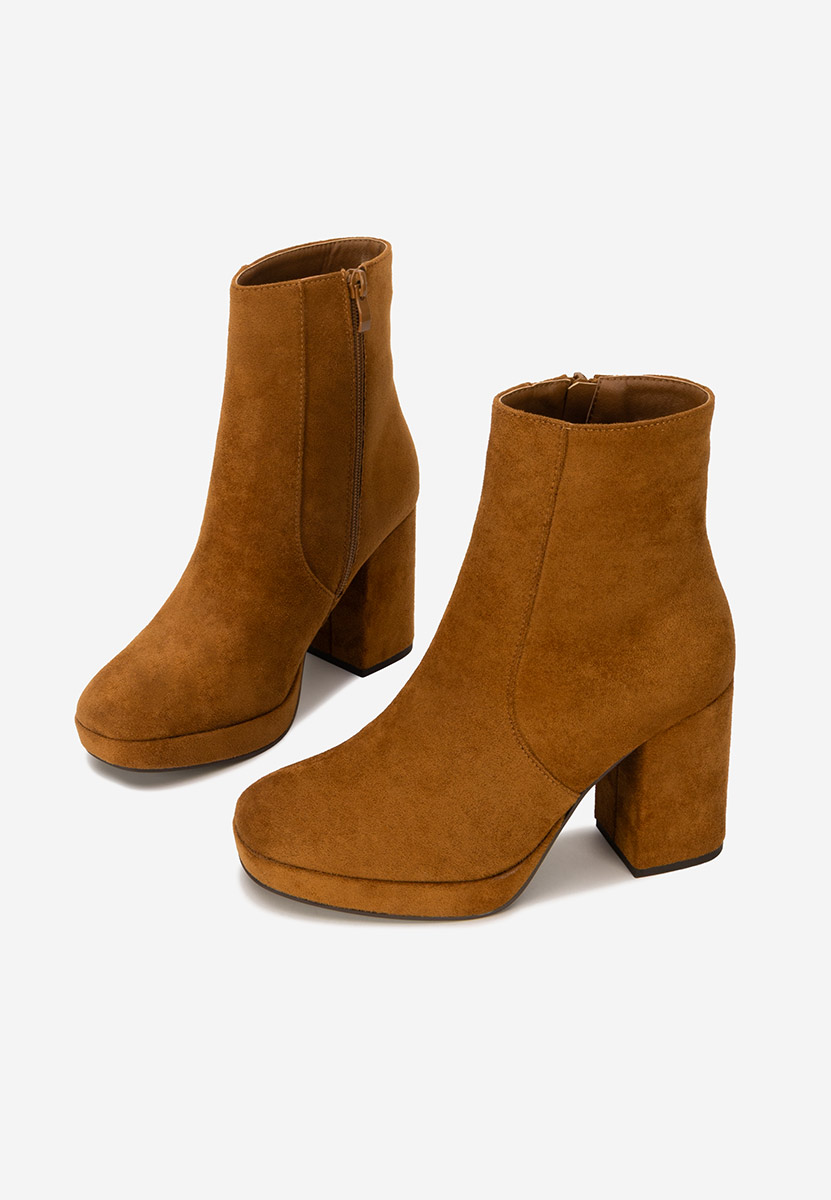 Tronchetti con tacco largo Sylvana camel