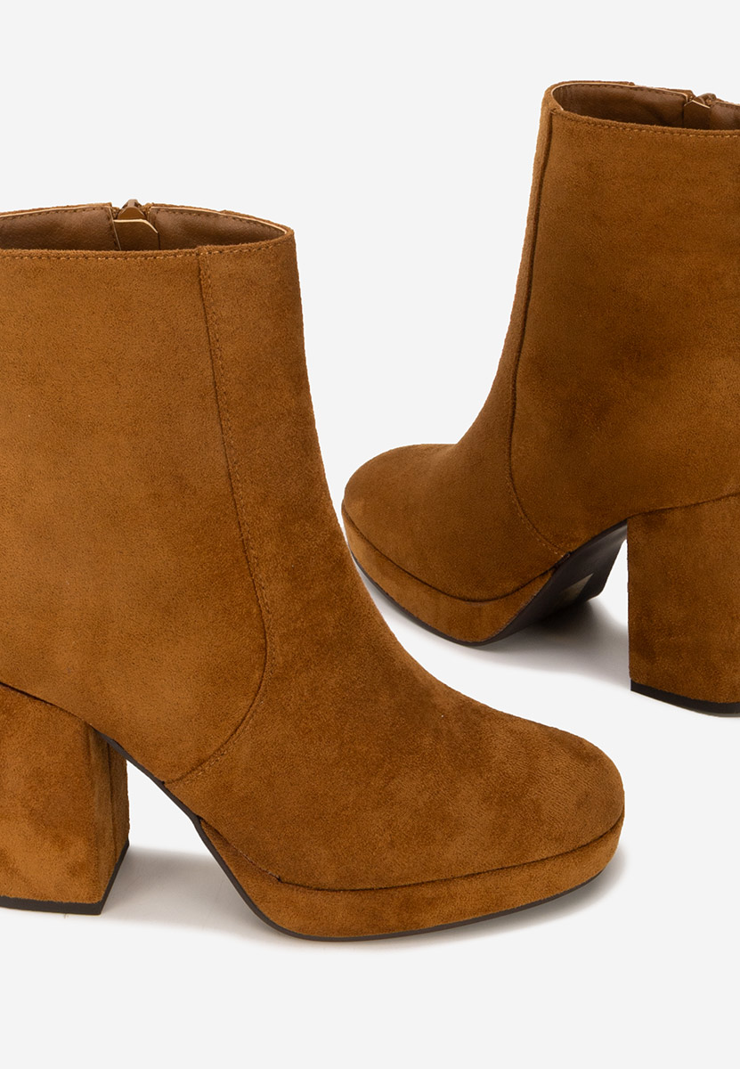 Tronchetti con tacco largo Sylvana camel