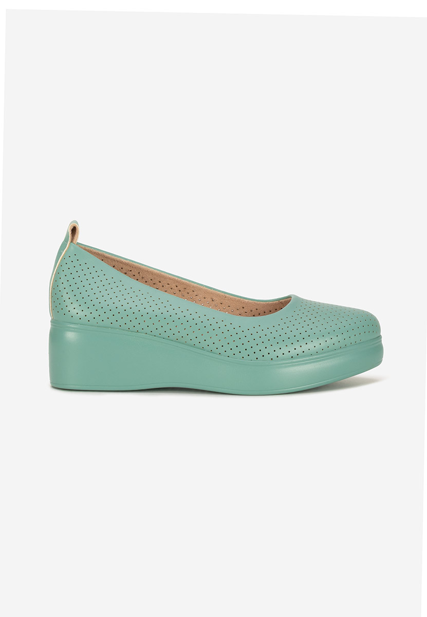 Scarpe con plateau Danetia verdi