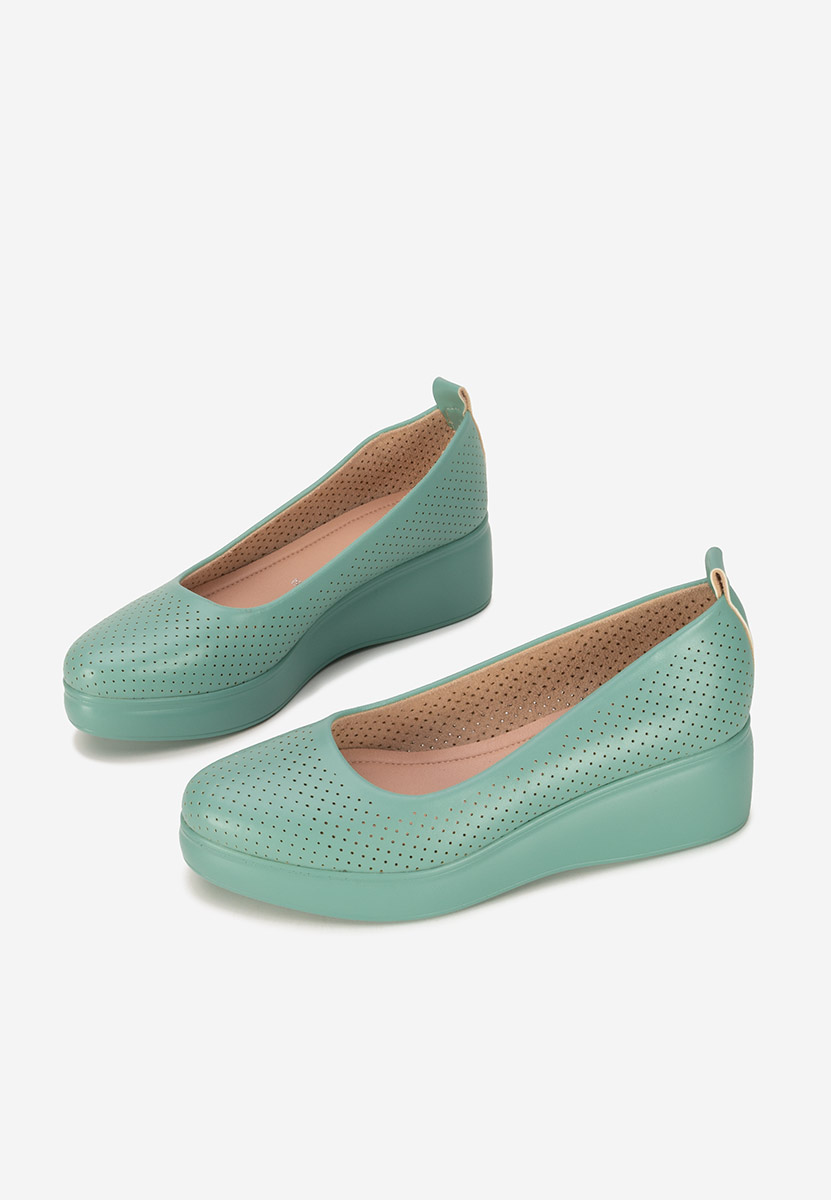 Scarpe con plateau Danetia verdi
