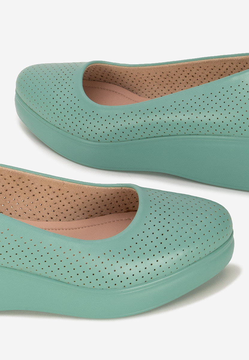 Scarpe con plateau Danetia verdi