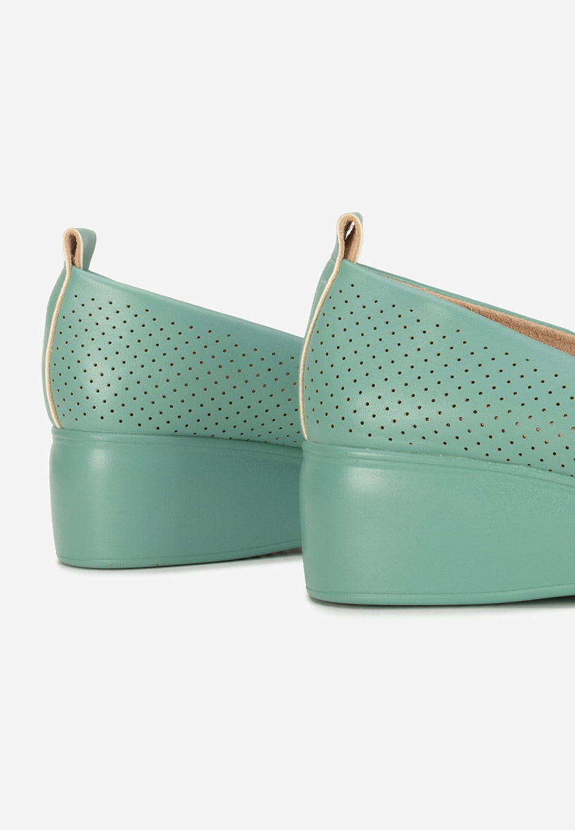 Scarpe con plateau Danetia verdi
