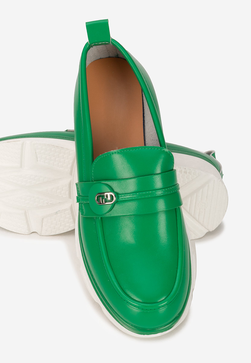 Mocassini donna platform Anhelica verdi