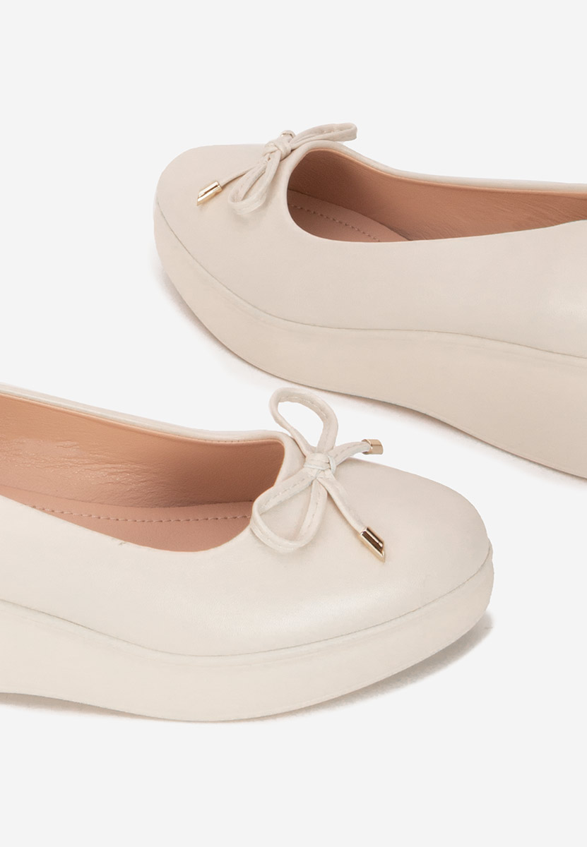 Scarpe con plateau Olmaria beige