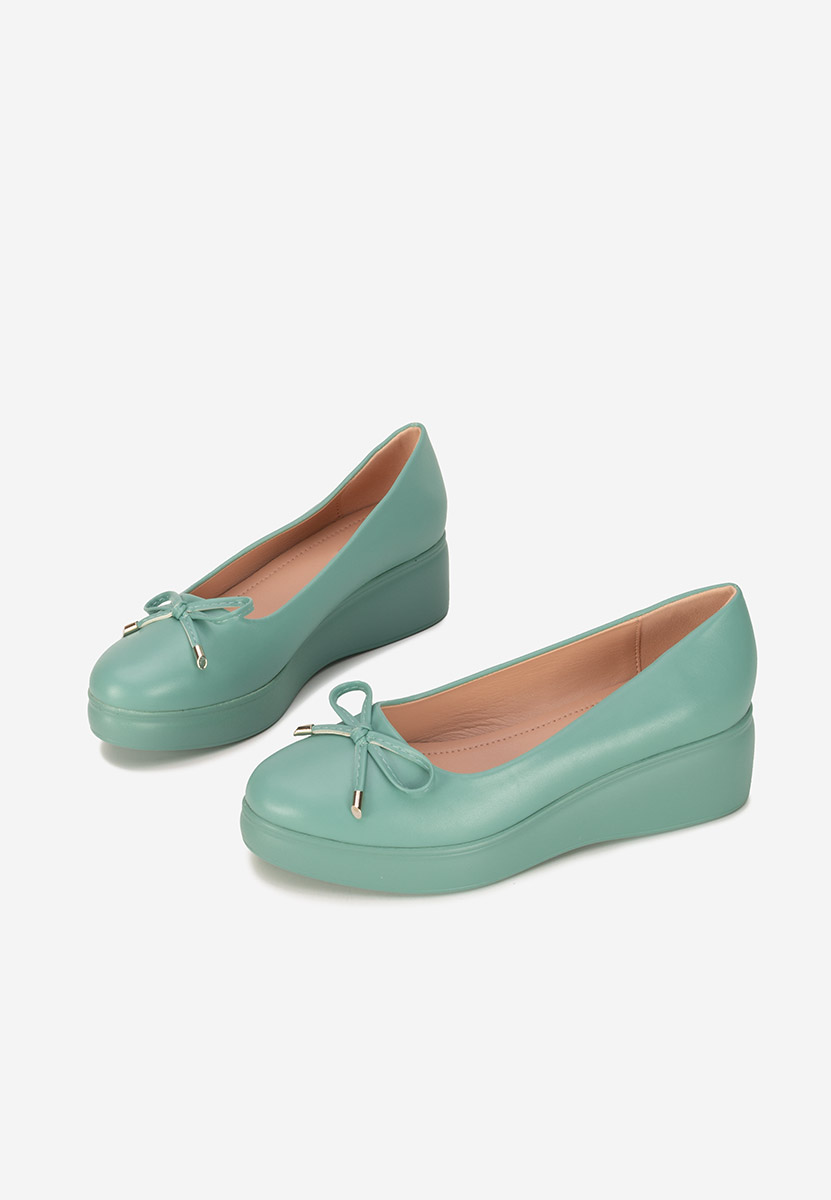 Scarpe con plateau Olmaria verdi