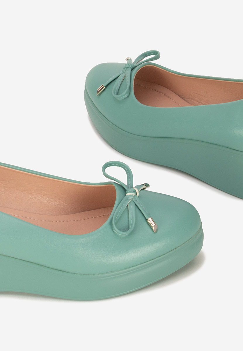 Scarpe con plateau Olmaria verdi
