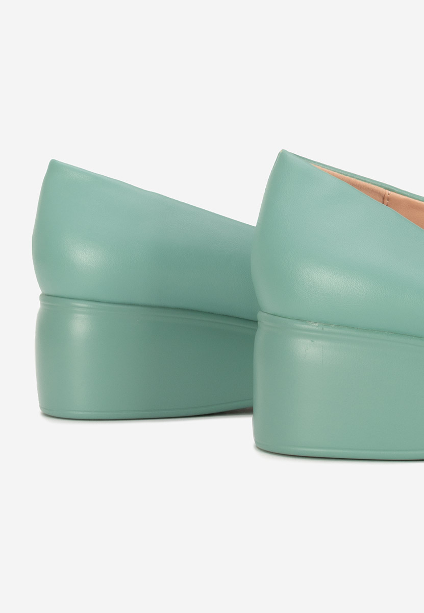Scarpe con plateau Olmaria verdi