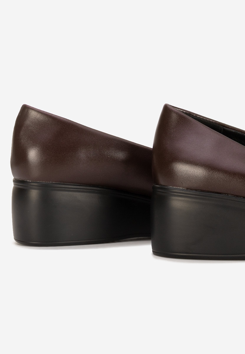Scarpe con plateau Milanca granata