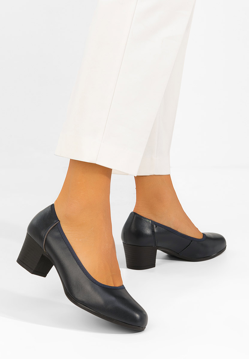 Scarpe pelle Cresida blu marine