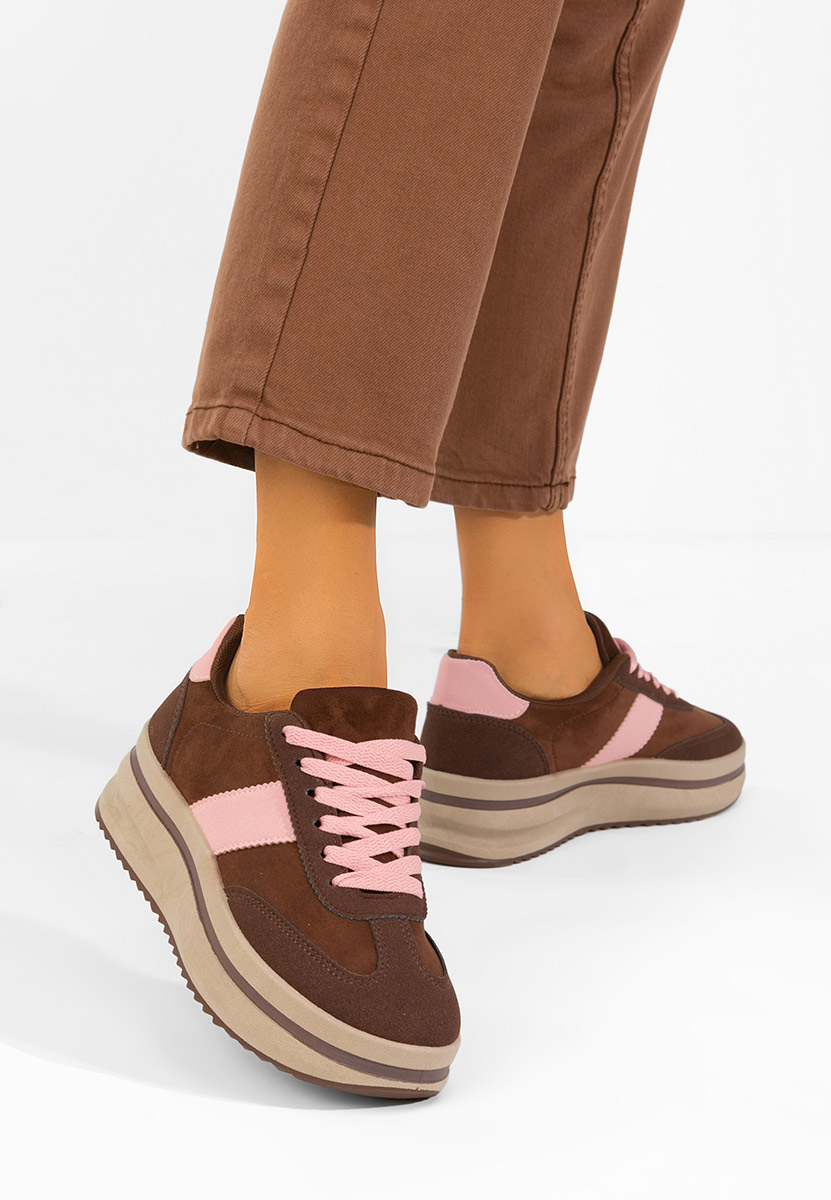 Sneakers con plateau Zashia V2 marrone
