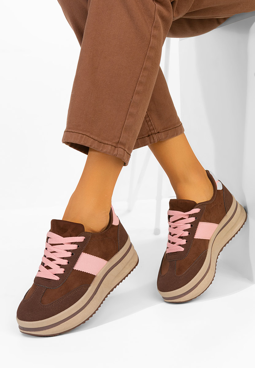 Sneakers con plateau Zashia V2 marrone