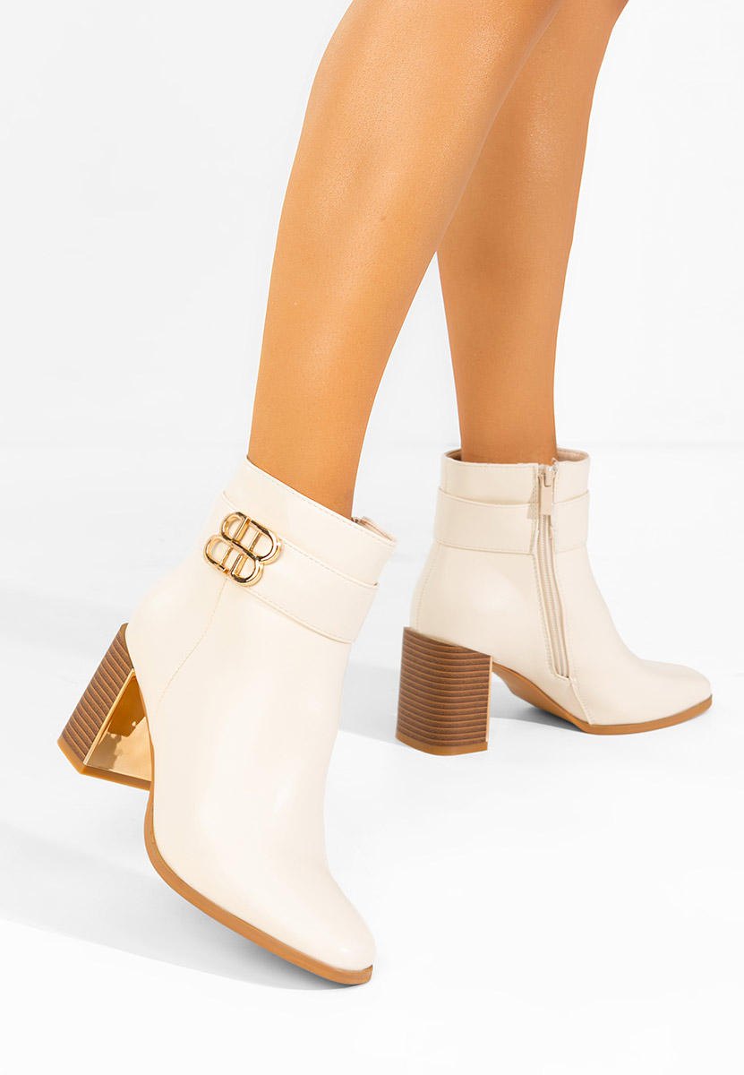 Tronchetti donna eleganti Bellanova beige