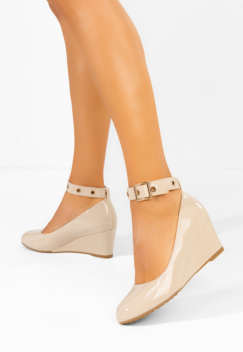 Scarpe con zeppa Alyssa beige