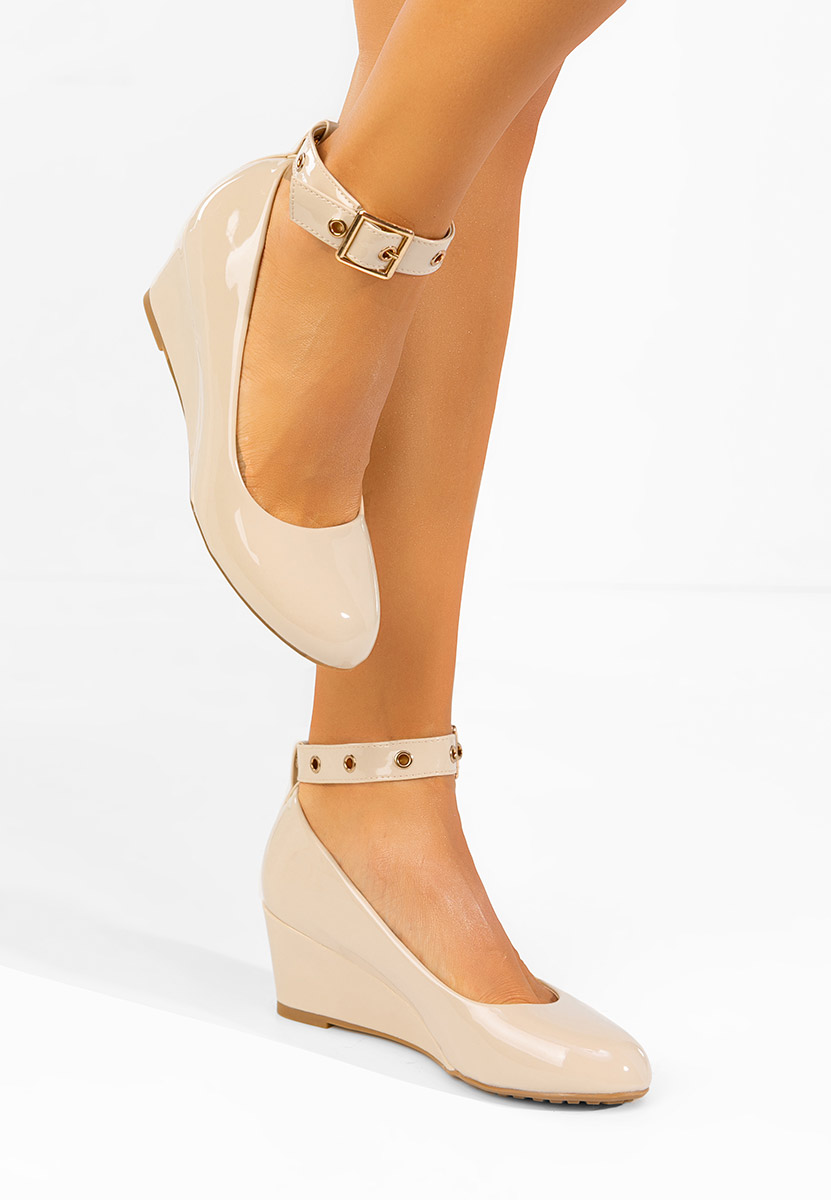 Scarpe con zeppa Alyssa beige