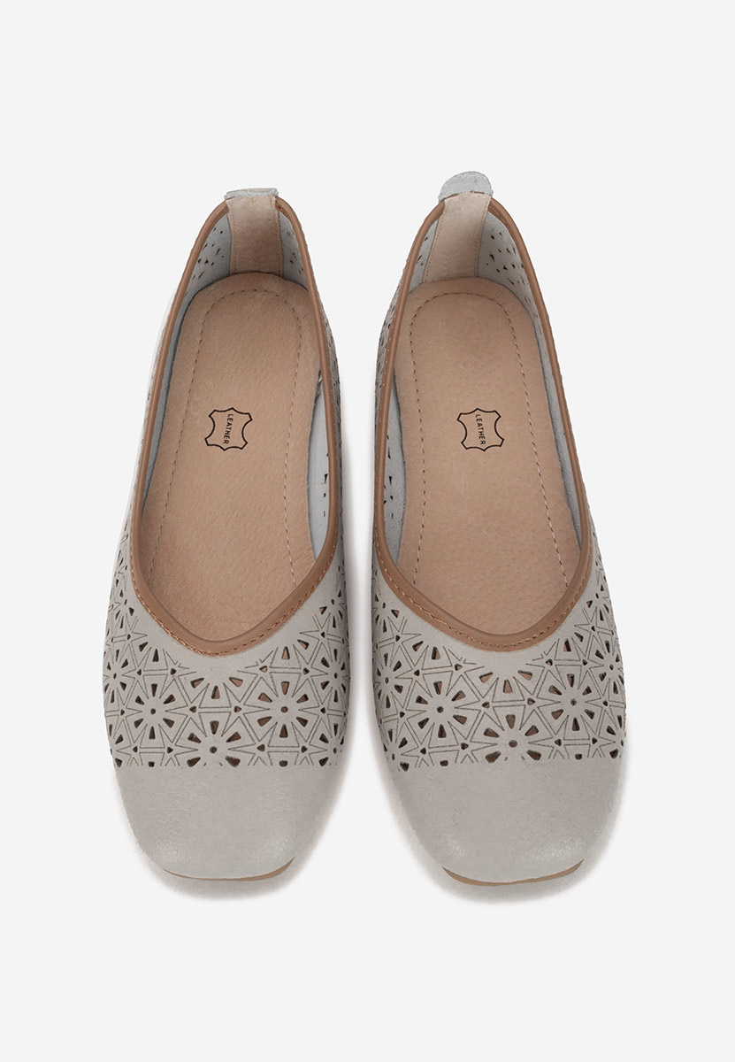 Ballerine pelle Verioma grigio