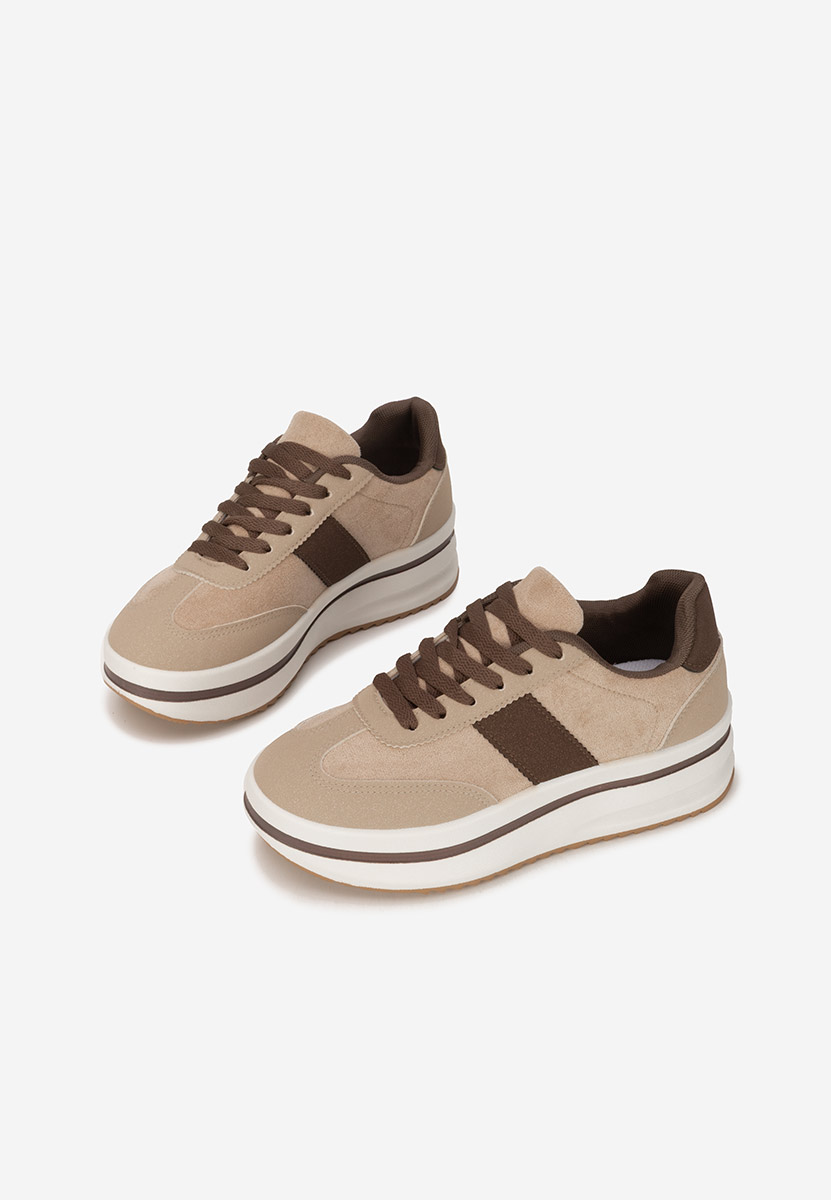 Sneakers con plateau Zashia beige