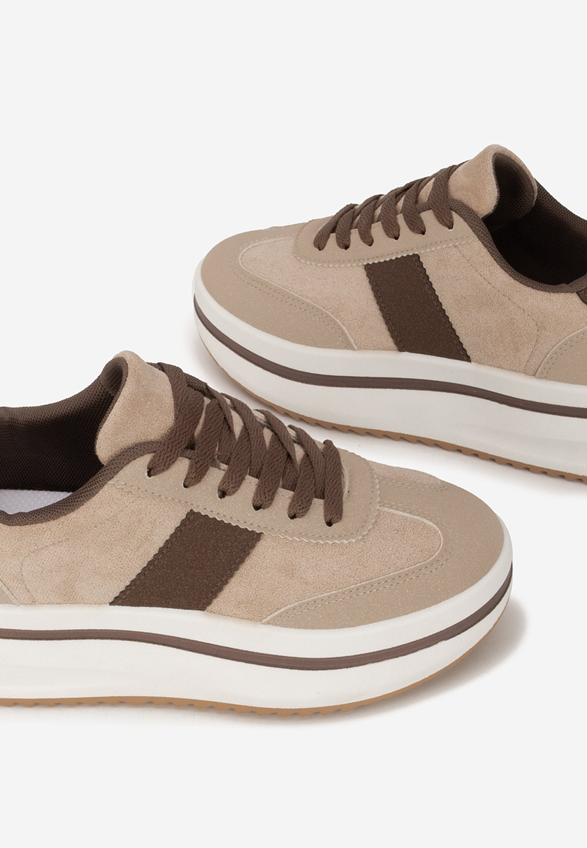 Sneakers con plateau Zashia beige