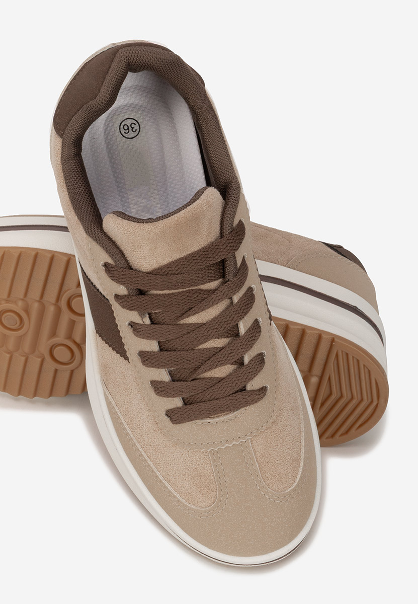 Sneakers con plateau Zashia beige