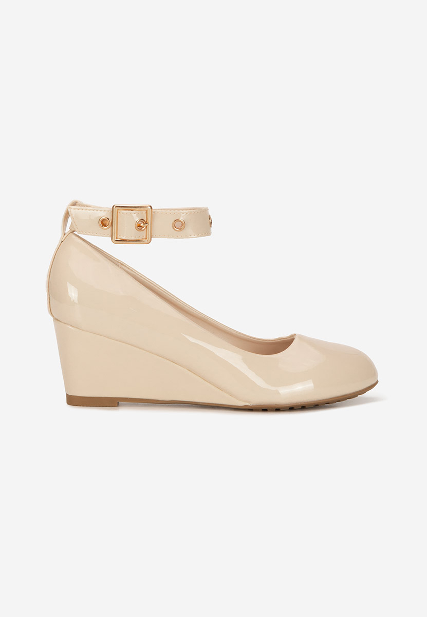 Scarpe con zeppa Alyssa beige
