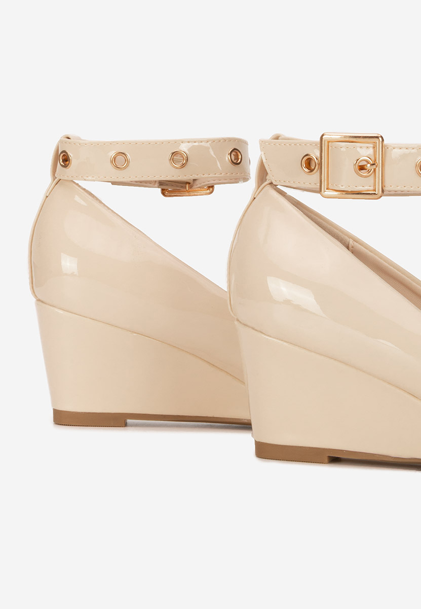 Scarpe con zeppa Alyssa beige