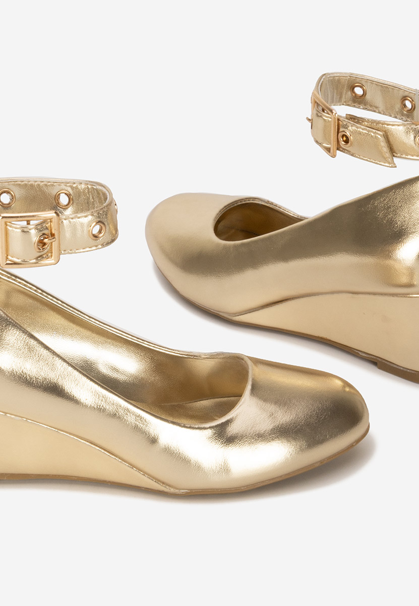 Scarpe con zeppa Alyssa oro
