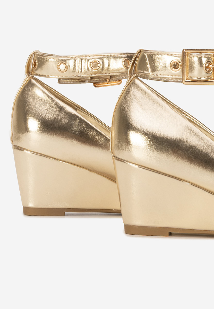 Scarpe con zeppa Alyssa oro