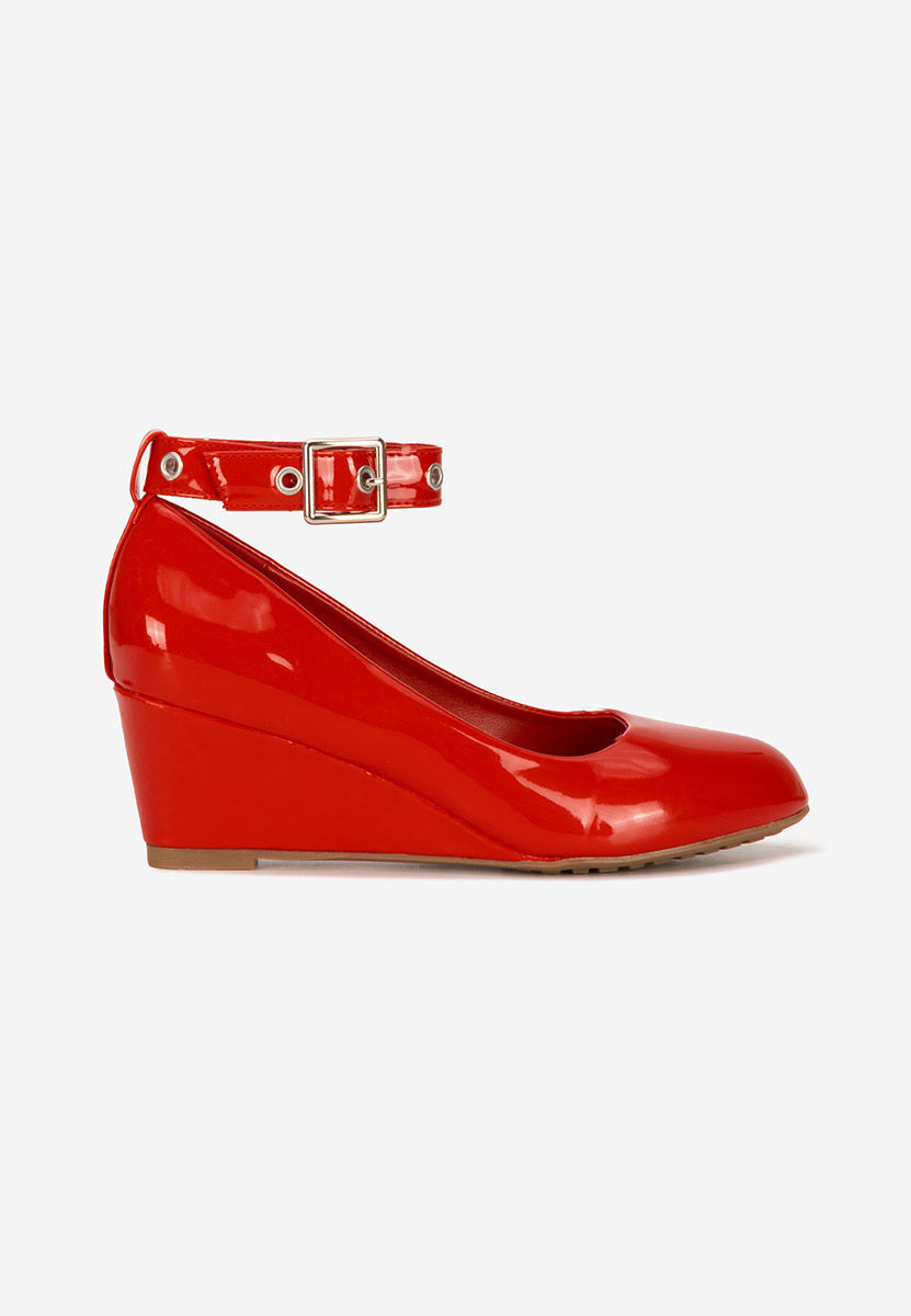Scarpe con zeppa Alyssa rosso