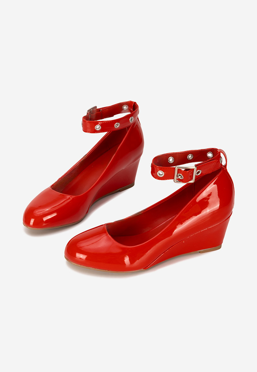 Scarpe con zeppa Alyssa rosso
