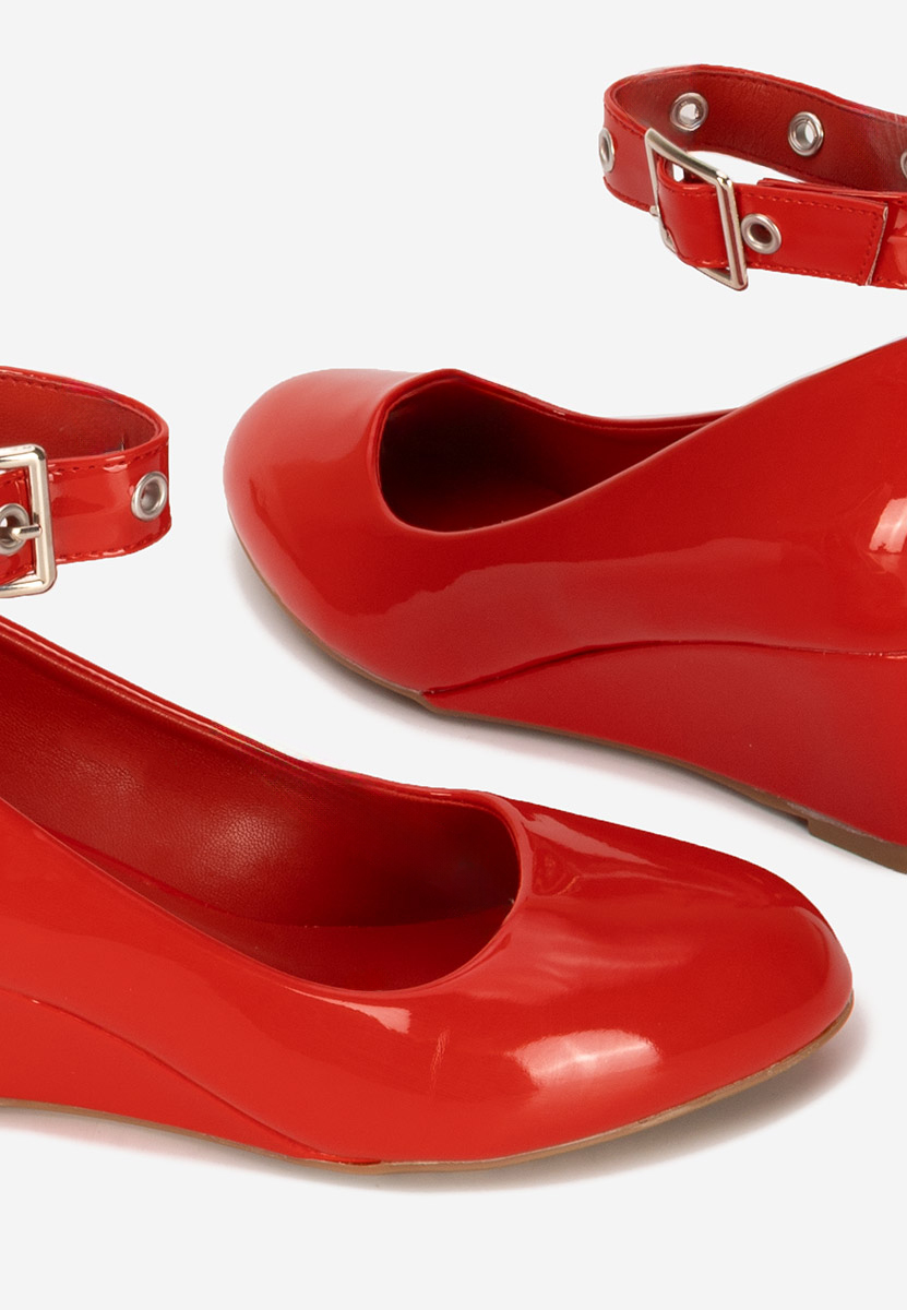 Scarpe con zeppa Alyssa rosso