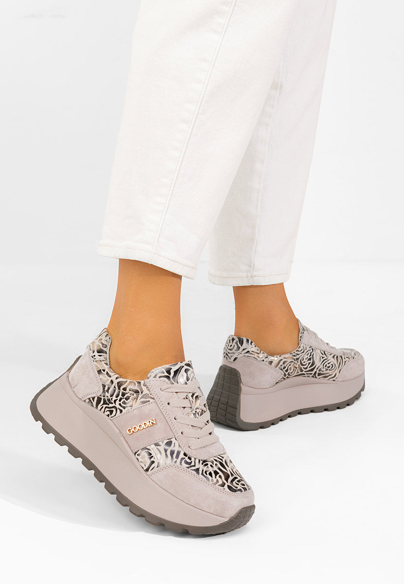 Sneakers con plateau Densia V2 beige
