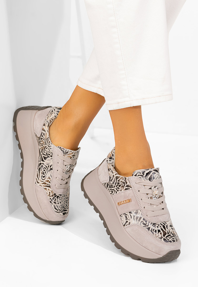 Sneakers con plateau Densia V2 beige