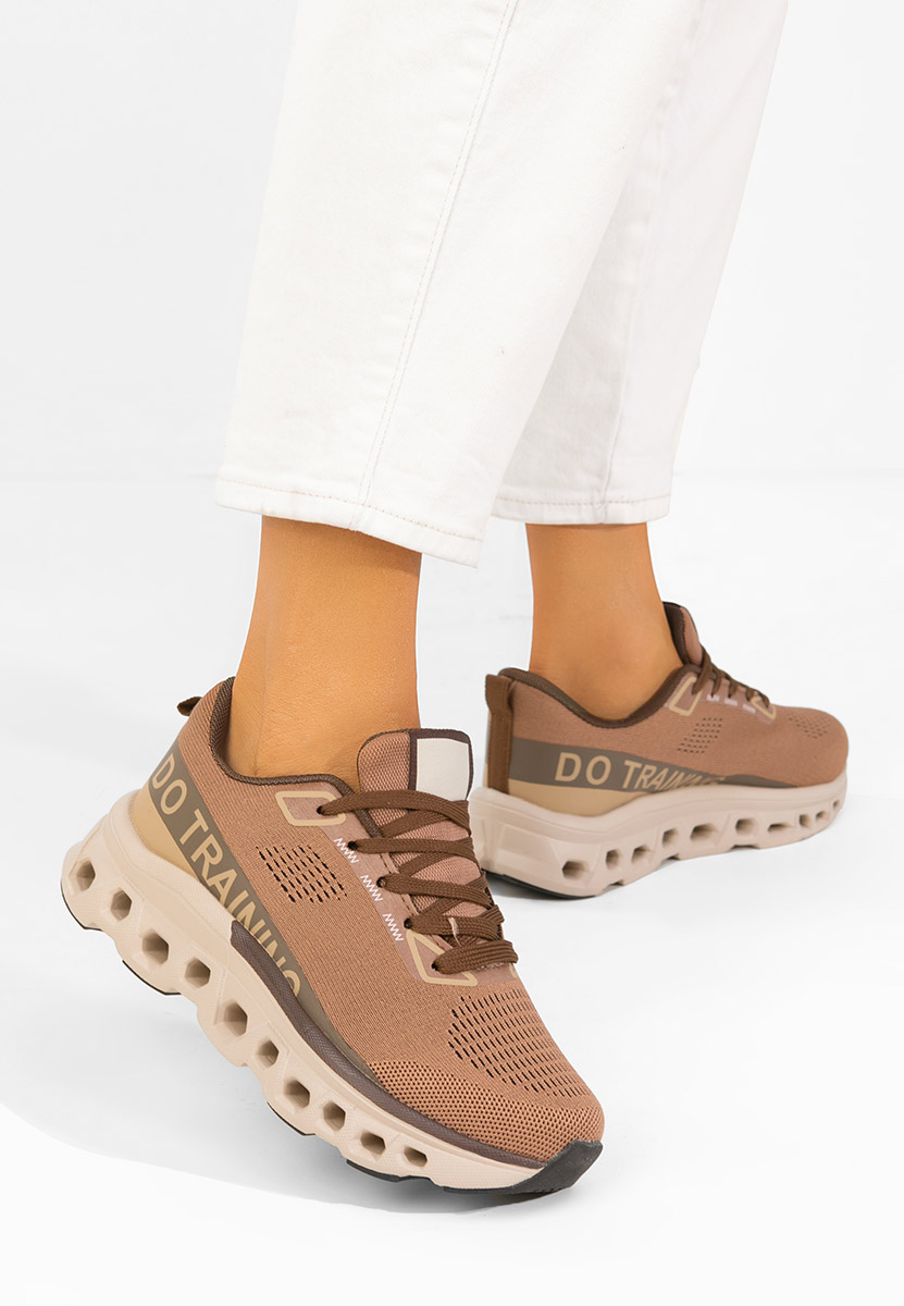 Sneakers con plateau Turinia marrone
