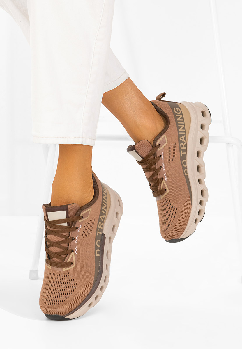 Sneakers con plateau Turinia marrone