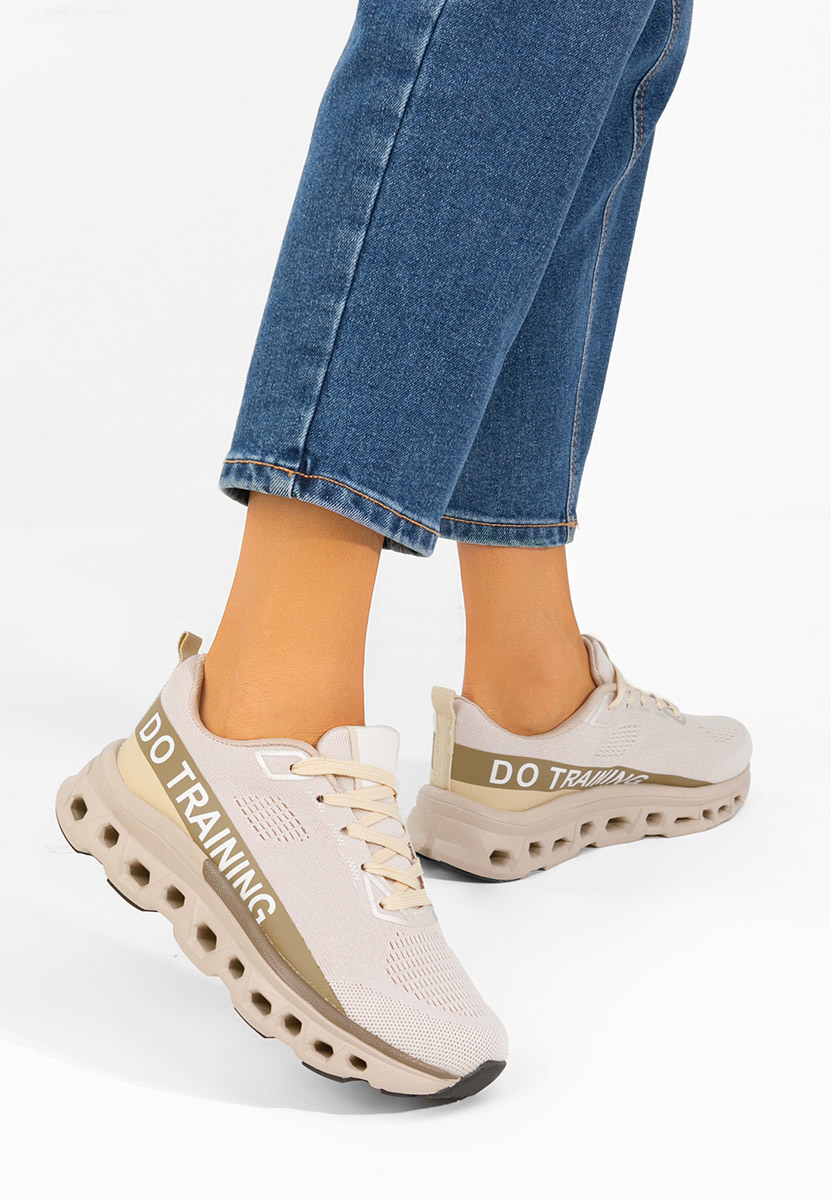 Sneakers con plateau Turinia cachi