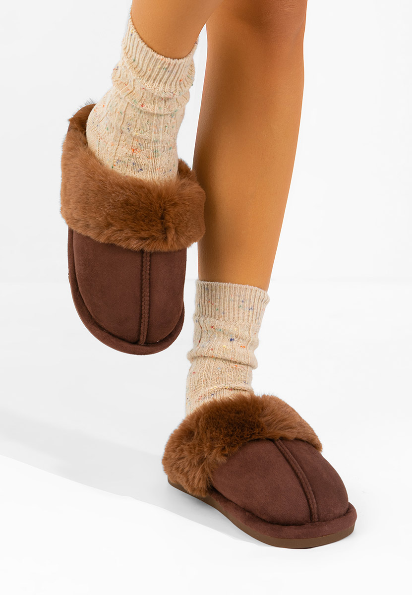 Pantofola donna invernale Krinia marrone