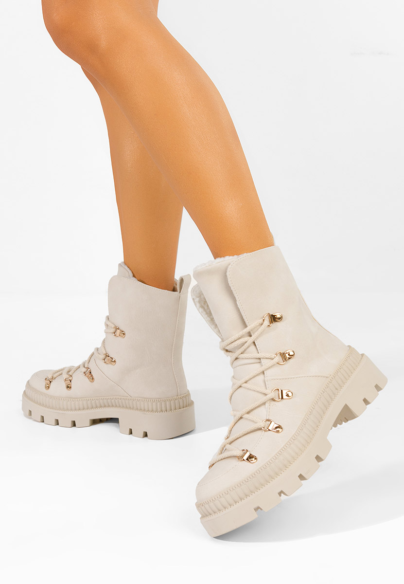 Stivaletti invernali donna Solira beige