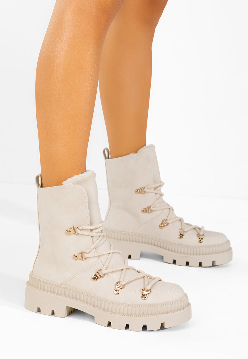 Stivaletti invernali donna Solira beige