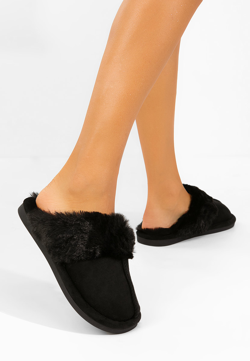 Pantofola donna invernale Krinia nero