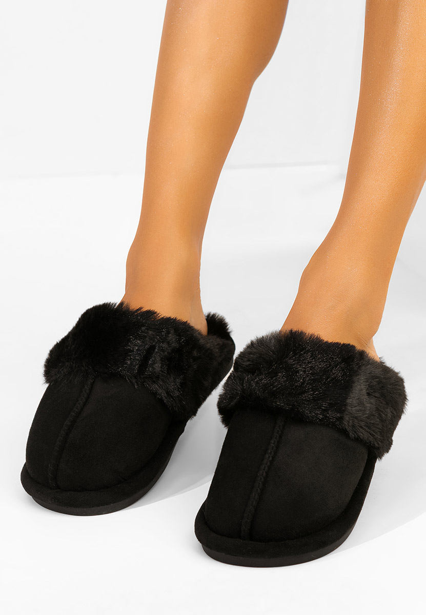 Pantofola donna invernale Krinia nero