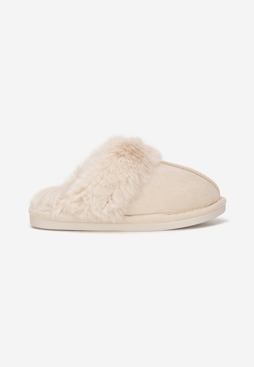 Pantofola donna invernale Krinia beige
