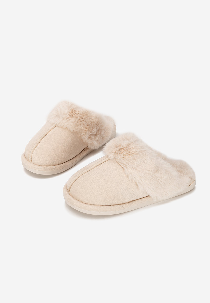 Pantofola donna invernale Krinia beige